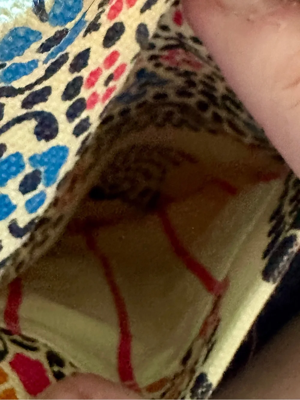 Fossil Lena Shopping Tote with Orange Base